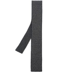 Cravate en laine en tricot noire