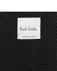 Cravate en laine en tricot noire Paul Smith