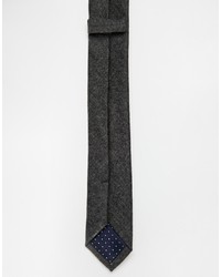 Cravate en laine gris foncé Selected