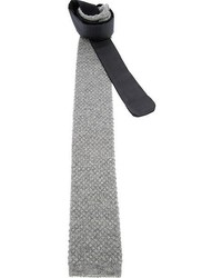 Cravate en laine grise Ermenegildo Zegna