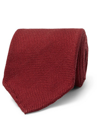 Cravate en laine rouge Drake's