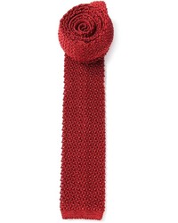 Cravate en laine rouge Ermenegildo Zegna