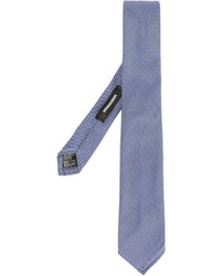 Cravate en soie à carreaux bleu clair DSQUARED2