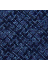 Cravate en soie à carreaux bleue Charvet