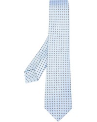 Cravate en soie à fleurs bleu clair Kiton