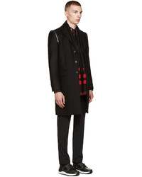 Cravate en soie à rayures horizontales noire Givenchy