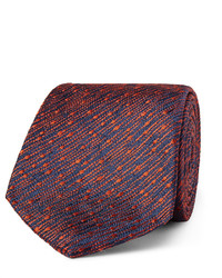 Cravate en soie à rayures verticales rouge