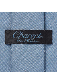 Cravate en soie bleu clair Charvet