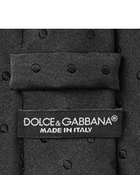Cravate en soie bleu marine Dolce & Gabbana