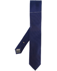 Cravate en soie bleu marine Canali