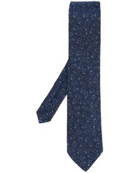 Cravate en soie bleu marine Etro