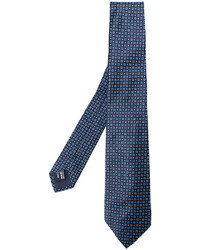 Cravate en soie bleu marine Giorgio Armani