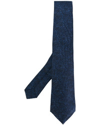 Cravate en soie bleu marine Kiton