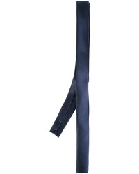Cravate en soie bleu marine Lanvin