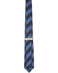Cravate en soie bleu marine Burberry