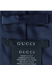 Cravate en soie bleu marine Gucci