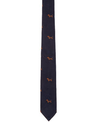 Cravate en soie bleu marine Thom Browne