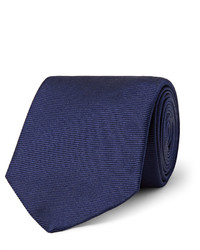 Cravate en soie bleu marine Turnbull & Asser
