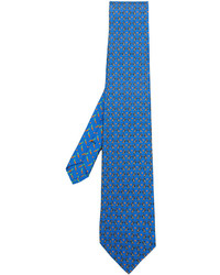 Cravate en soie bleue Etro