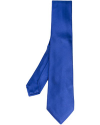Cravate en soie bleue Kiton