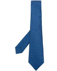 Cravate en soie bleue Kiton