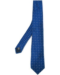 Cravate en soie bleue Lanvin