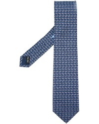Cravate en soie bleue Salvatore Ferragamo