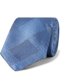 Cravate en soie bleue Turnbull & Asser