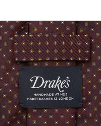 Cravate en soie bordeaux Drakes