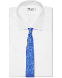 Cravate en soie brodée bleu clair Turnbull & Asser