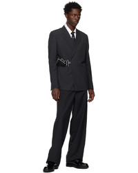 Cravate en soie brodée noire Givenchy