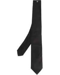 Cravate en soie brodée noire Givenchy