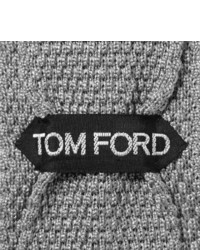 Cravate en soie en tricot grise Tom Ford