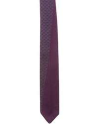 Cravate en soie en tricot violette