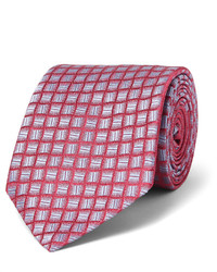 Cravate en soie fuchsia Charvet