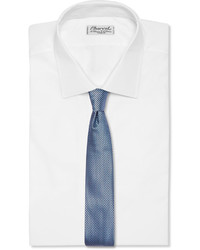Cravate en soie géométrique bleu clair Brioni