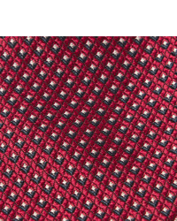 Cravate en soie géométrique pourpre foncé Brioni