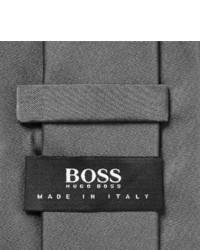 Cravate en soie gris foncé Hugo Boss