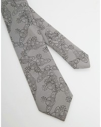 Cravate en soie grise Vivienne Westwood