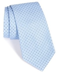 Cravate en soie imprimée bleu clair