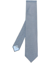 Cravate en soie imprimée bleu clair Brioni