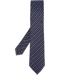 Cravate en soie imprimée bleu marine Ermenegildo Zegna