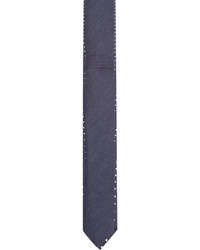 Cravate en soie imprimée bleu marine Neil Barrett