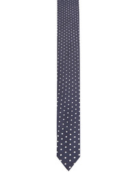 Cravate en soie imprimée bleu marine Neil Barrett