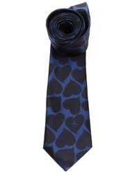 Cravate en soie imprimée bleu marine Vivienne Westwood