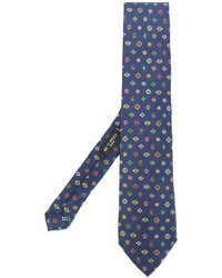 Cravate en soie imprimée bleue Etro