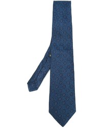 Cravate en soie imprimée bleue Etro