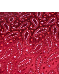 Cravate en soie imprimée cachemire rouge Charvet