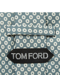 Cravate en soie imprimée grise Tom Ford