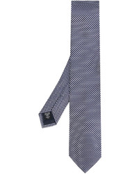Cravate en soie imprimée grise Ermenegildo Zegna